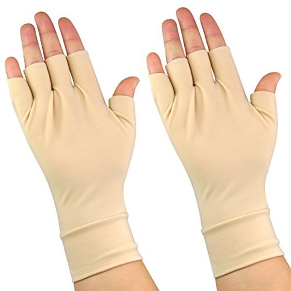 Accessotech Medium Arthritis Relief Gloves Washable Nylon Spandex Anti Hand Compression Relief Pair