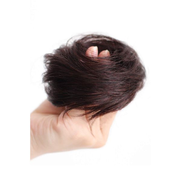 HIYE Bun Wig, Scrunchy, Comb Type, Stylish, Popular, Adult Design, Cute, Point Wig, Wedding, After-Party, Shichi-Go-San, Coming-of-Age Ceremony, Kimono, Yukata, Everyday Use, Wig, Women's, Volume, Easy to Put On (Dark Brown)