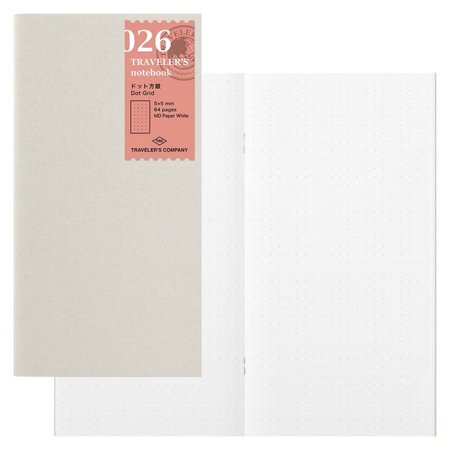 Traveler's Company 14400006 Traveler's Notebook Refill, Dot Squared, 3-Pack, Regular Size