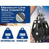 Blue Shark: 38mm Fixed Double Becket Aluminum Sailing Block Choose Quantity (2-Pack) 2255