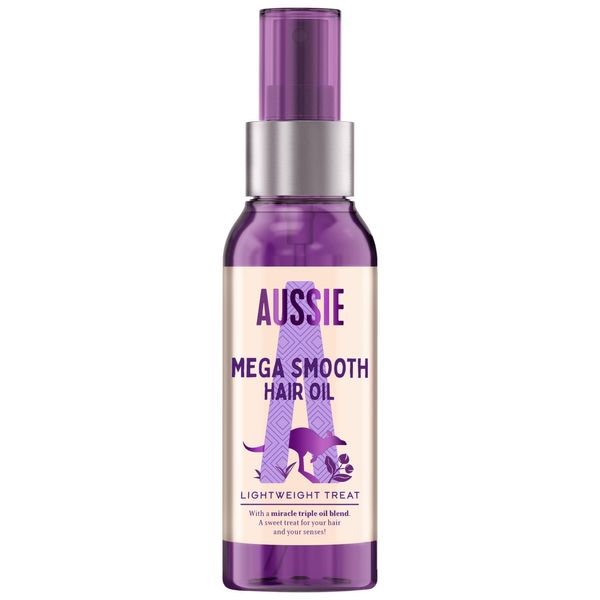 Aussie Smooth Hair Oil with Coconut Oil, Macadamia Nut Oil and Safflower oil. 3 Miracle Hair Oil for frizzy hair, 100ml