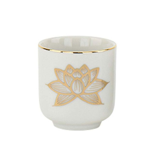 Buddhist Altar Tea Cup Buddhist Altar Tea Cup White Golden Lotus 1.6 Y