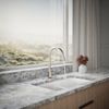 KOHLER 596-VS Simplice Pull Down Kitchen Faucet, 3-Spray Faucet, Kitchen Sink Faucet with Pull Down Sprayer, Vibrant Stainless, High Arch