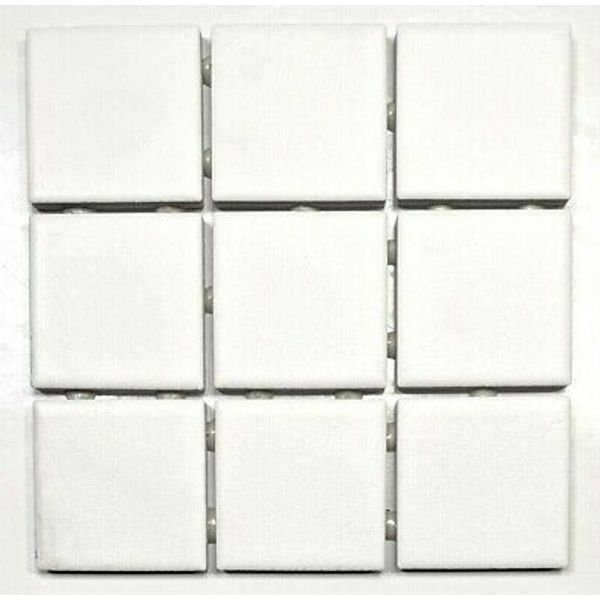 2x2 Essential White Matte Subway Ceramic Tile Kitchen Backsplash (6x6 sheet)