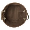 Bone Dry Pet Storage Collection Striped Paw Patch Bin, Large Round, Brown