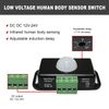 SIGANDG Body Infrared Light Switch,12V-24V PIR Sensor LED Motion Sensor Switch Motion Timer Function Sign Control PIR Controller,ForLED Strips Lighting (2 Pcs-White)