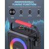 Bluetooth Karaoke Speaker with Two Wireless Karaoke Microphones, PA System Speak