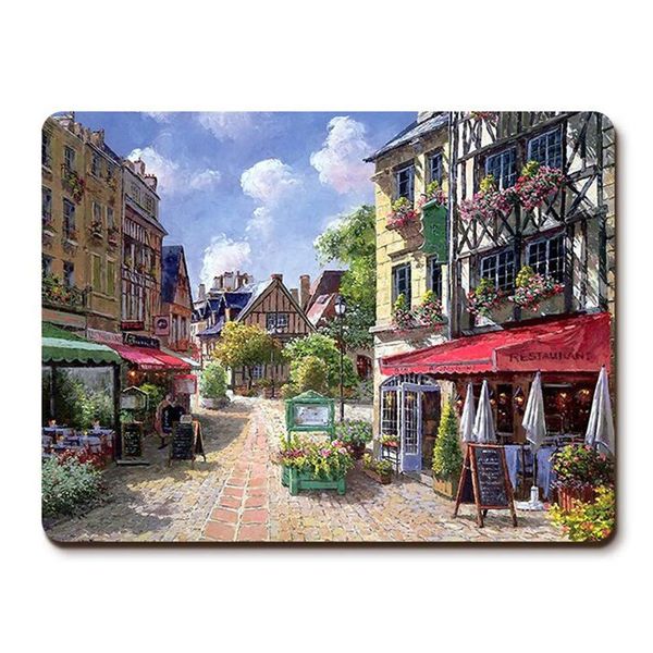 YaYiYo Cork Coaster for Dining Table Heat-Resistant Placemats Kitchen Pot Coaster Holiday Party Table Elegant Landscape Decor 2 PCS - 40 x 30 cm (15.7 X 11.8 Inch)