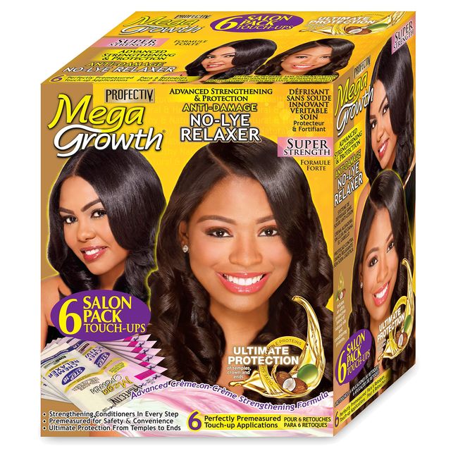 3packs - NEW IMPROVED- MEGA GROWTH NO-LYE RELAXER- Anti damage- SUPER STRENGTH- Advanced Strengthening and Protection by Profectiv