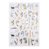 LANODO 9pcs Nail Stickers 3D Black Gold Art Multiple Styles DIY Nail Stickers Set Beautiful 2038