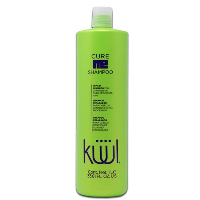 Kuul Cure Me Shampoo 33.8 oz - SHAMPOO KÜÜL RECONSTRUCTOR DEL CABELLO CON HIDRATACIÓN PROLONGADA - 1 Litro / 1000 ML