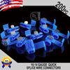 200 Pack 16-14 Gauge Blue Quick Splice Tap Wire Connectors Install Terminals UL
