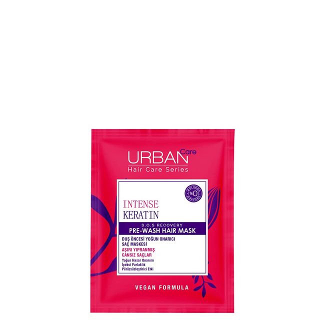 URBAN Care Intense Keratin Aşırı Yıpranmış Saçlara Özel Duş Öncesi Saç Bakım Maskesi 50 ml- Vegan