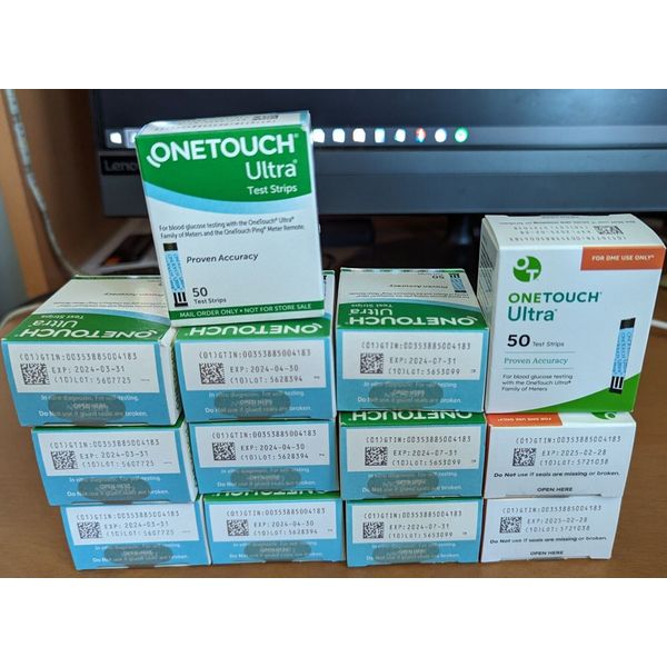 LifeScan OneTouch Ultra Diabetic Test Strips - 13 Boxes of 50 NIB sealed