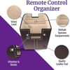 TV Remote Control Holder Caddy Bedside Nightstand Desk Accessory Organizer Spins