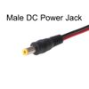 50 Pcs DC Power Cable Male Connector CCTV Security Camera Pigtail COPPER
