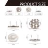 Kraftlife Magnetic Hook Button Inserts 14mm Ultra Thin 1.5mm 50 Pairs (Silver)
