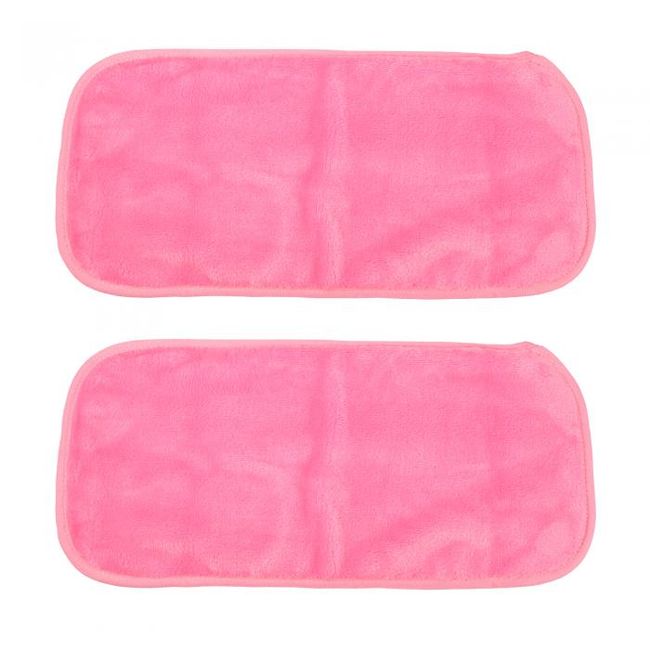 VOCOSTE Makeup Remover Cleaning Cloth Makeup Remover Cleaning Towel Washable Reusable Suitable for Most Skin Types 40x20cm 2 Pieces Pink