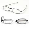 Reading Glasses 2 Pair Reader Compact Folding Magnify Glasses Black and Gunmetal (+2.5)