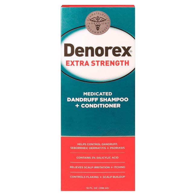 Denorex Extra Strength Medicated Dandruff Shampoo Plus Conditioner 10 Oz 6 Pack