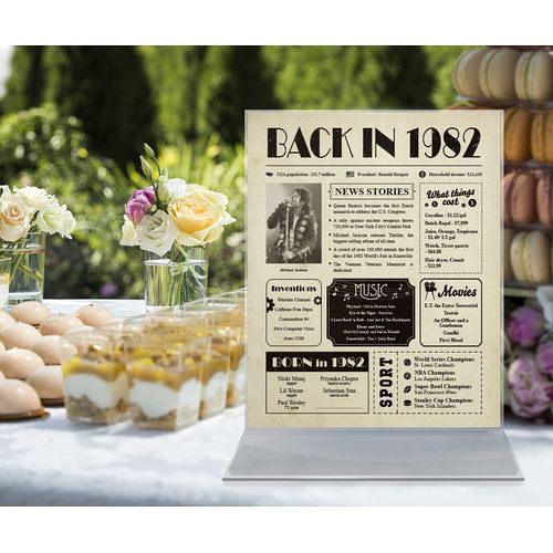 Ideas 43rd Birthday Gifts for Women and Men - 43rd Birthday Card for Her and Him - 43 Birthday Decorations - 1982 Birthday Gifts for Man and Woman - 43 Birthday Party Favors - 8x10" Unframed