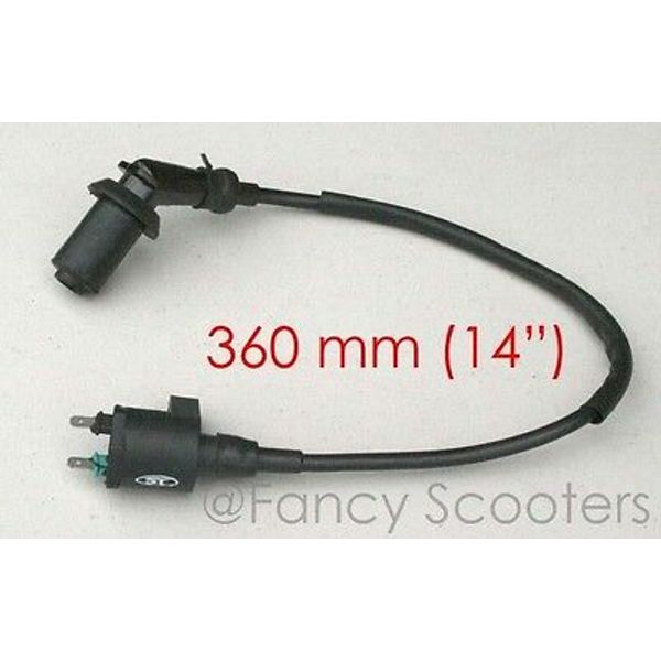 50cc,125cc,150cc Chinese Scooter Coil (cable=14") with 135 Degree Angle Plug