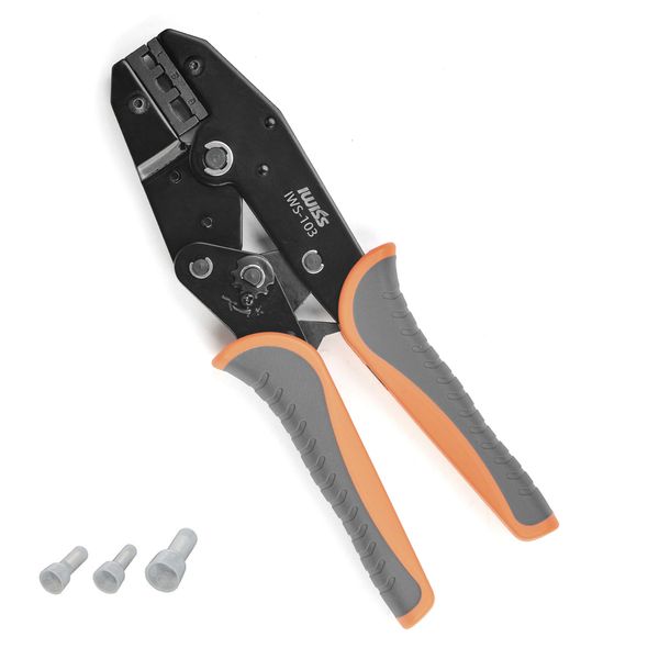 IWISS IWS-103 CE1/2/5 Closed Terminal Connector with Insulated Coating Crimping Tool Crimping Pliers Ratchet Type