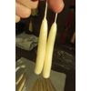 Candles 4" Hand Dipped 6 Joined Pairs, primitive taper vintage