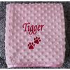 Personalised Dog CAT PET Blanket Pink Bubble Effect Soft Durable PAW Print