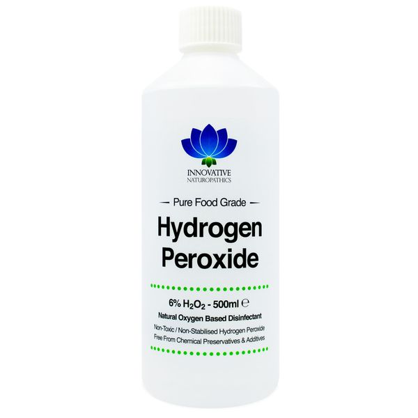 Food Grade Hydrogen Peroxide - Purest Grade 6% - 500ml - Unstabilized and Additive Free - 20 vols