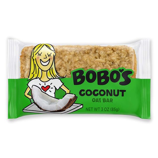 Bobo's Oat Bars, Coconut, 3 oz Bar (12 Pack), Gluten Free Whole Grain Snack and Breakfast Bar