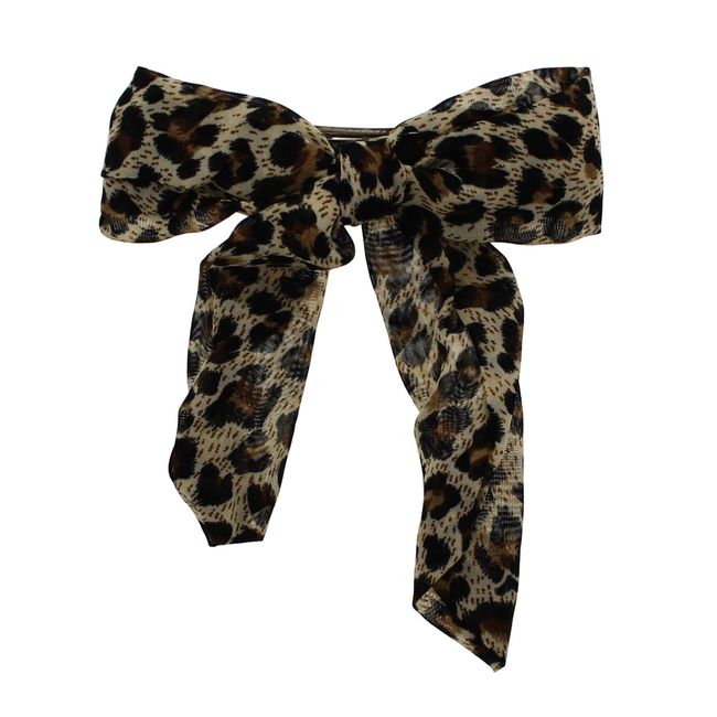 Zac's Alter Ego Leopard Print Chiffon Hair Bow