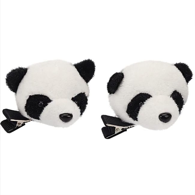 GSHLLO 4 Pcs Panda Hair Pins Hairpins Animal Hair Clips Lovely Headwear Cute Hair Barrettes Panda Costume Accessories for Girls Women