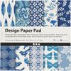 Creativ Gemusterter Karton und Papier, Blau, Einheitsgröße