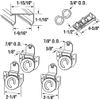 Prime-Line 163589 By-Pass Wardrobe Track Kit, 48 In. Opening, Dial-Adjusting Rollers, Steel, 7/8 In., Plastic Wheels (Single Pack)