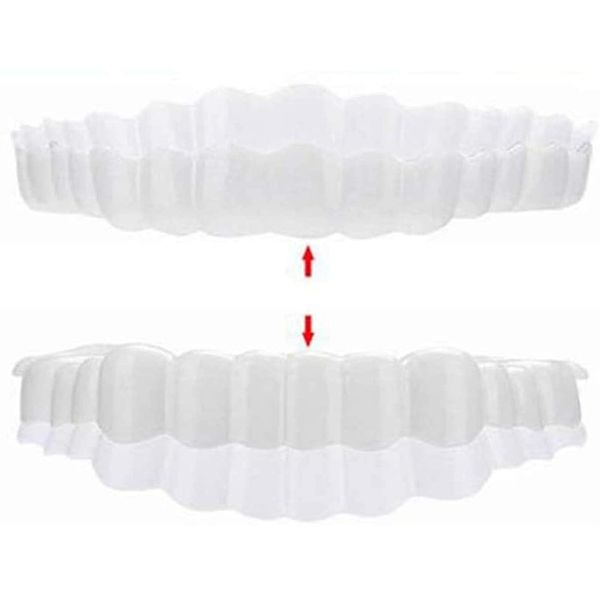 1 Pair Reusable Adult Perfect Smile Veneer Teeth Whitening Denture Beauty Teeth Comfortable Veneer Cover Dental Instant Teeth Repair Kit Oral Sanitation Tool (Size: 2 pairs)