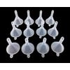 yueton 12pcs Mini Plastic Funnels Essential Oils & Sand Art (Round Edge)