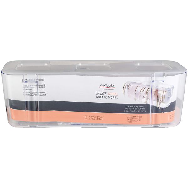 Deflecto Ribbon Dispenser, Clear