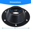Black Aluminum RV Table Base Mount 2 Pack Compatible with Standard Tables