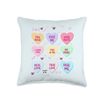 Valentine's Day Heart Conversation Candy Sweetheart Throw Pillow