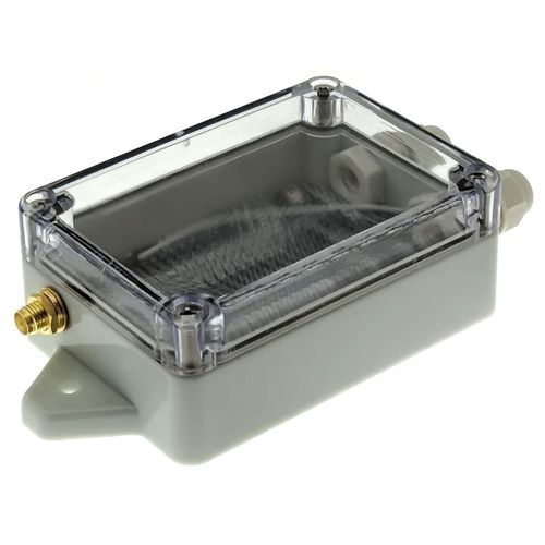 IOT-BOTS.COM qBoxMini DIY IOT Enclosure Kit (One SMA), IP65 Waterproof, White, ABS Material, Includes Enclosure, PCB, SMA Connector