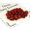 Carnelian Etched Gemstone Elder Futhark Rune Set with Booklet