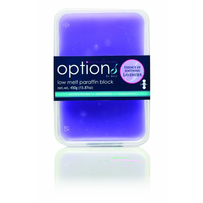 Hive Options Low Melt Lavender Paraffin Block Moisturising and Relaxing 450g