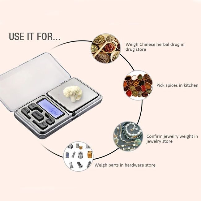 Mini Precision Digital Scales 100g/200g/300g/500g X 0.01g For Gold Bijoux  Silver Scale Jewelry 0.01 Weight Electronic Scales - Weighing Scales -  AliExpress