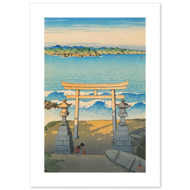 Hasui Kawase Poster Reproduction "Journey Souvenir Third Collection Boshu Taihai" (Japanese Painting) A3 Size [Made in Japan] [Interior Wallpaper] Painting Art Wallpaper Poster