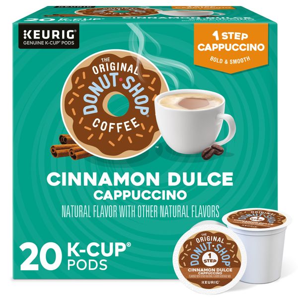 The Original Donut Shop One-Step Cinnamon Dulce Cappuccino, Keurig Single-Serve K-Cup Pods, 20 Count