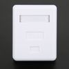 KooingTech RJ45 Surfaces Mount Box, 2Pcs Network Junction Boxes, Cat6 Single Port Desktop Information Junction Box Network Socket with Screw for Communication and Socket Connection