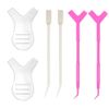 LOYELEY Eyelash Perm Self Eyelash Perm Kit 2 Plates 2 Sticks (Rosy) 2 Sticks (White) Eyelash Brush Eyelash Perm Y Comb Eyelash Graft Curler Comb for Cosmetic/Beauty Salon/Home Use