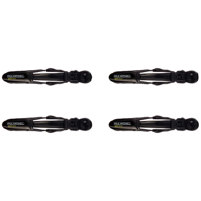 Paul Mitchell Pro Tools ProClips Hair Clips Set (Set of 4), Patented Self-Locking Grip, For Hair Styling + Hair Coloring Long, Thick or Coarse Hair