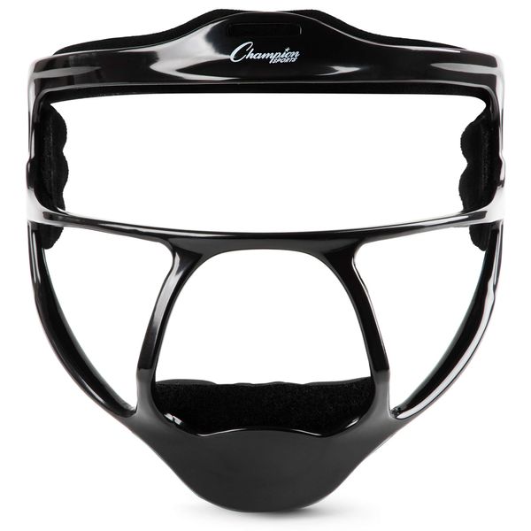 Champion Sports Magnesium Softball Face Mask - Lightweight Masks for Adults - Durable Head Guards - Premium Sports Accessories for Indoors and Outdoors - Black